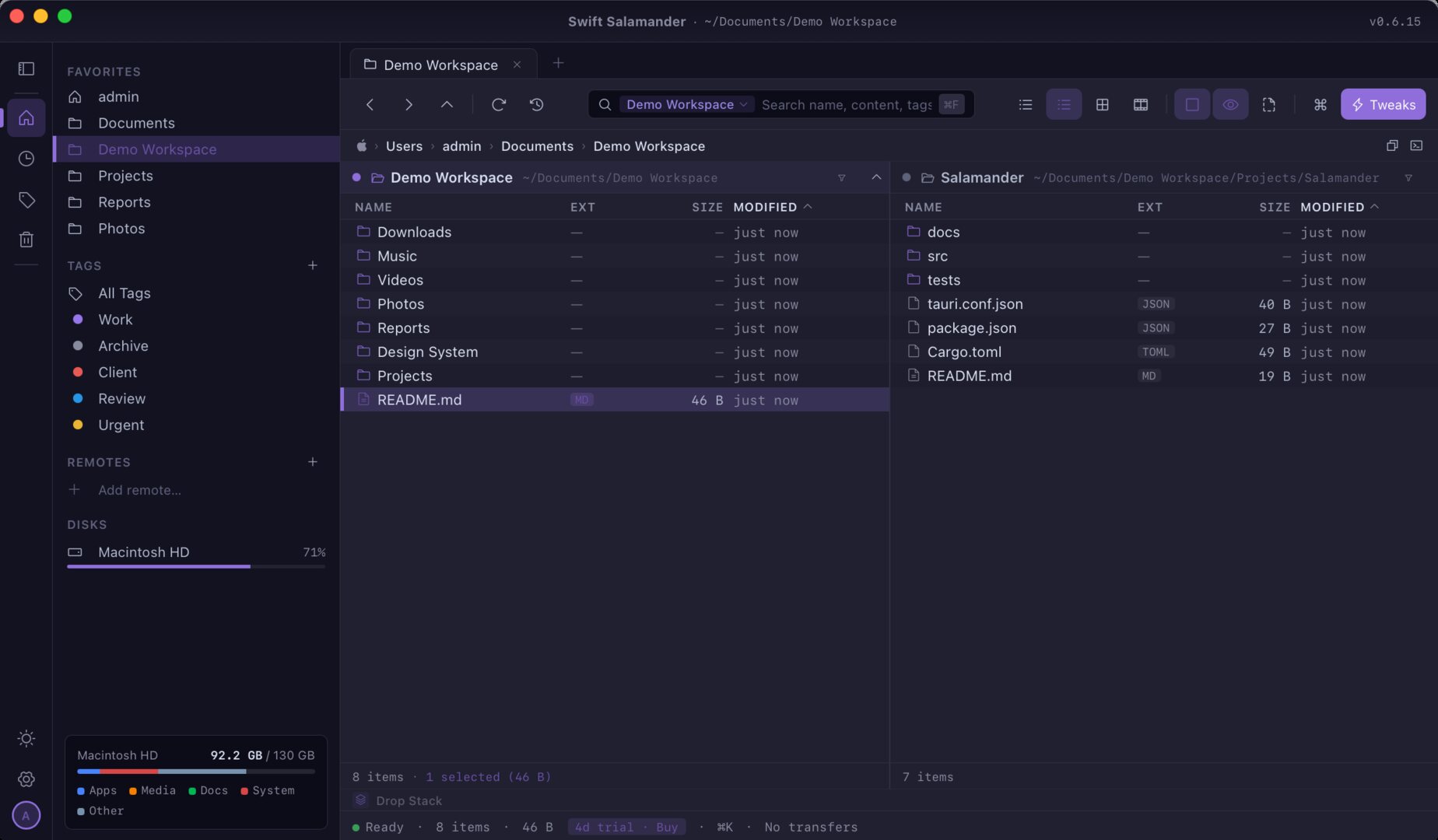 Catppuccin theme, dark variant